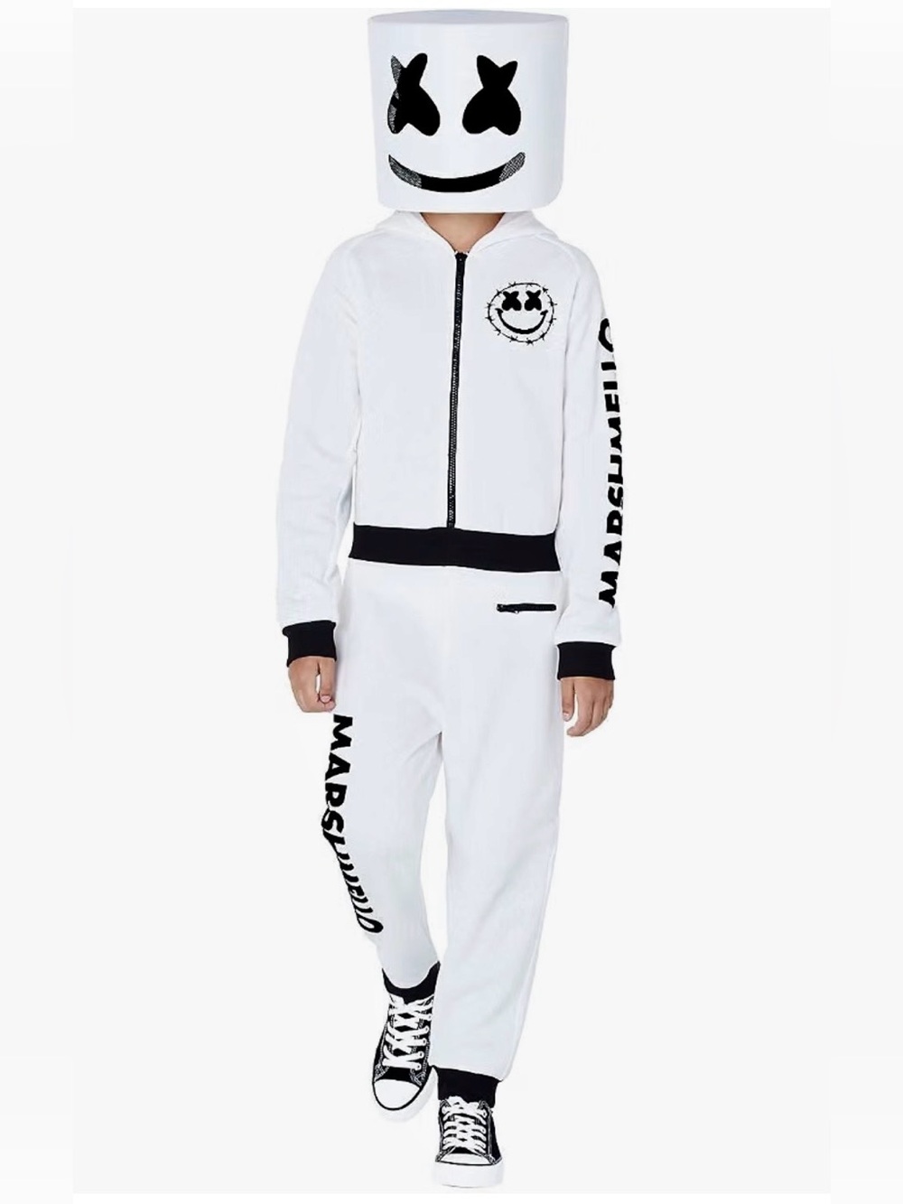 Marshmallow Kids Jumpsuit Costume Size M 8-10 DJ Cosplay Halloween